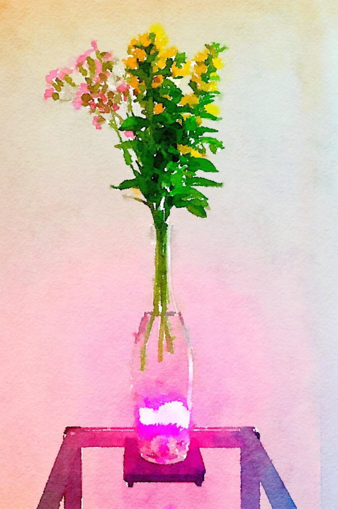 Week Nineteen: Fleurs de Prairie Vase with Pink and Yellow Flowers
