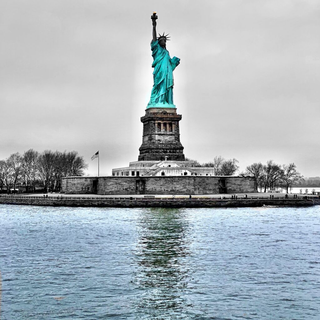 The Statue of Liberty in New York City. 